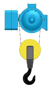 Серия Т01, T17 - тельфер электрический канатный стационраный в исполненнии на лапах